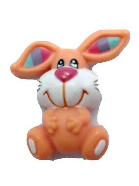 Russ Rabbit Spring Bunny Pin 1.5" Adults Kids Vintage 80s